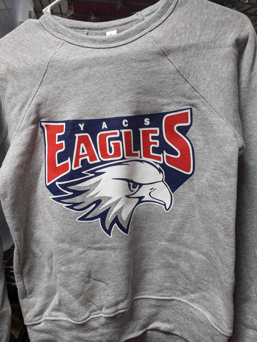 Gray crewneck with Eagle Youth