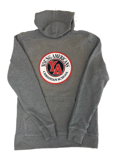 Gray Hoodie with color circle logo